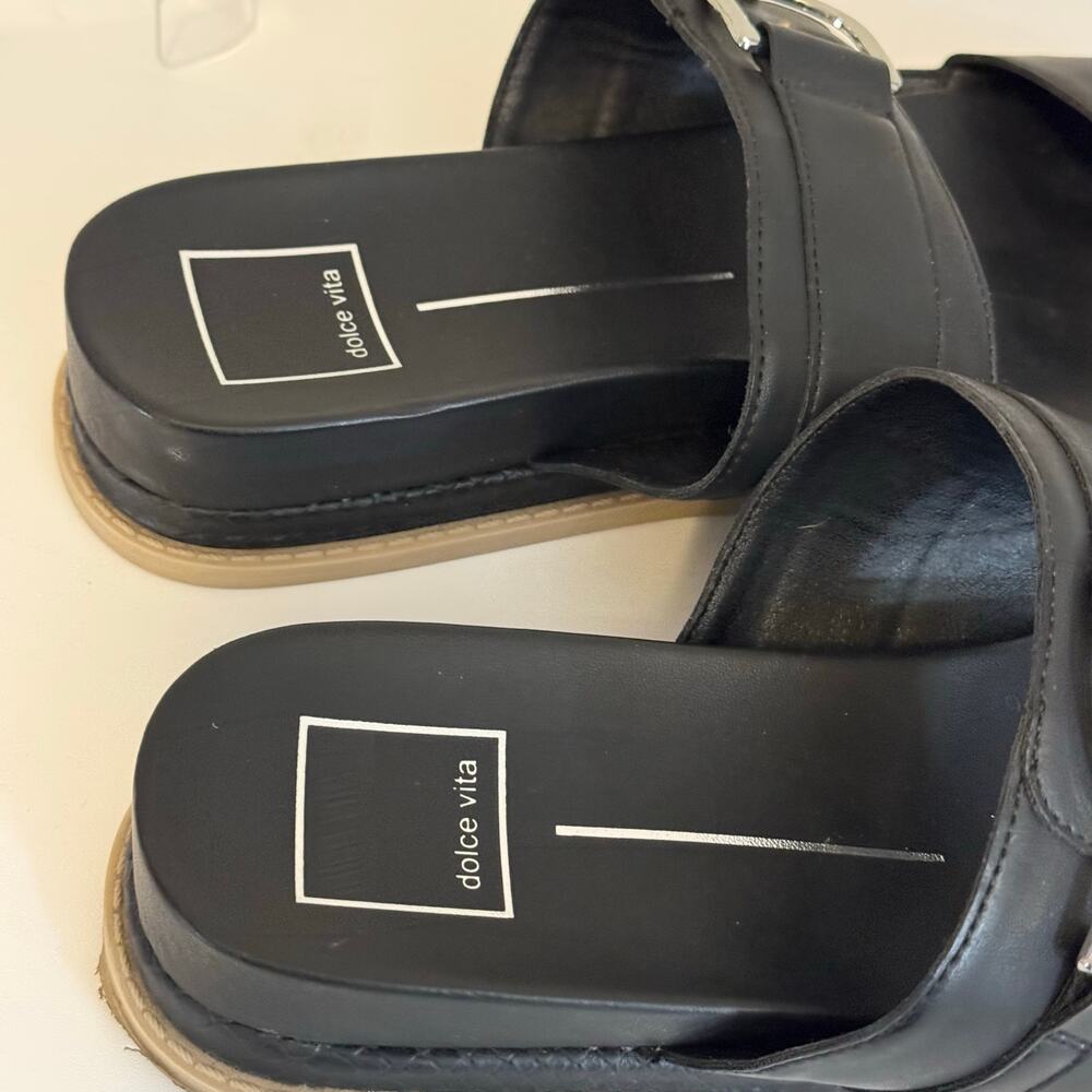 Dolce Vita Slip On Size 9.5 Black Streetwear Outdoor Everyday Casual Modern Edgy - Picture 6 of 8